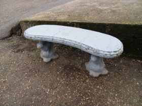 Concrete garden bench
