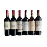 Six bottles of Bordeaux wine to include two bottles of 2012 Chateau Les Terailles 12.4%vol 75cl,