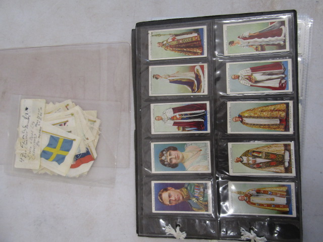 Silk flags x 42 and 2 sets cigarette cards