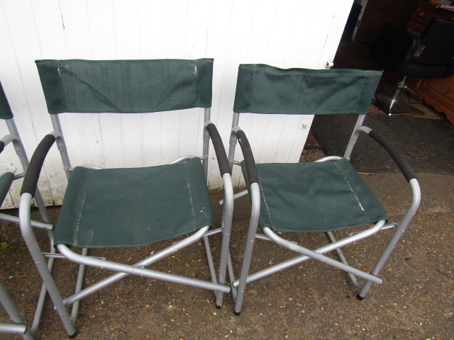 set 4 folding garden chairs - Image 3 of 4