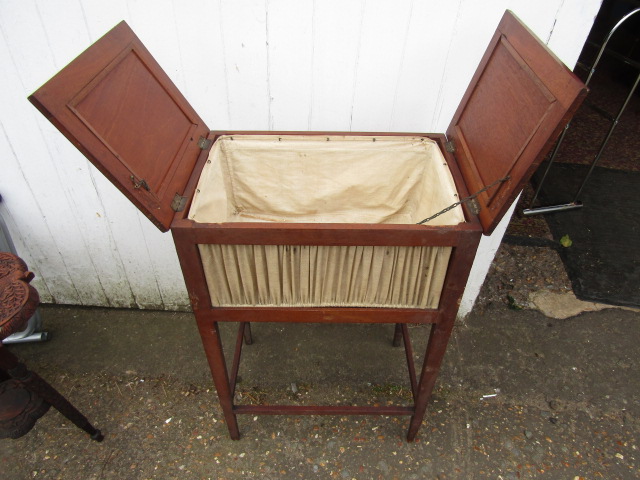 Mahogany? sewing cabinet - Image 3 of 4