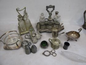 Cruet sets and metal table wares