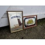 The Ship Safety Match and Phurnacite Boiler Fuel mirrors 24cm x 34cm approx