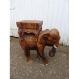 Wooden Elephant side table H52cm approx