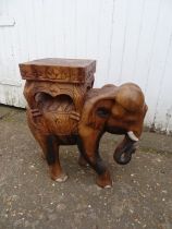 Wooden Elephant side table H52cm approx