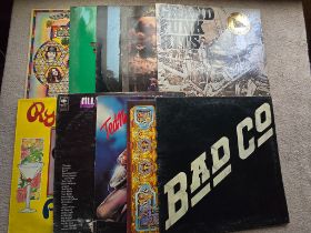 Collection of 10 Rock LP's to inc Lynyrd Skynyrd ZZ Top Thin lizzy Bad Co etc