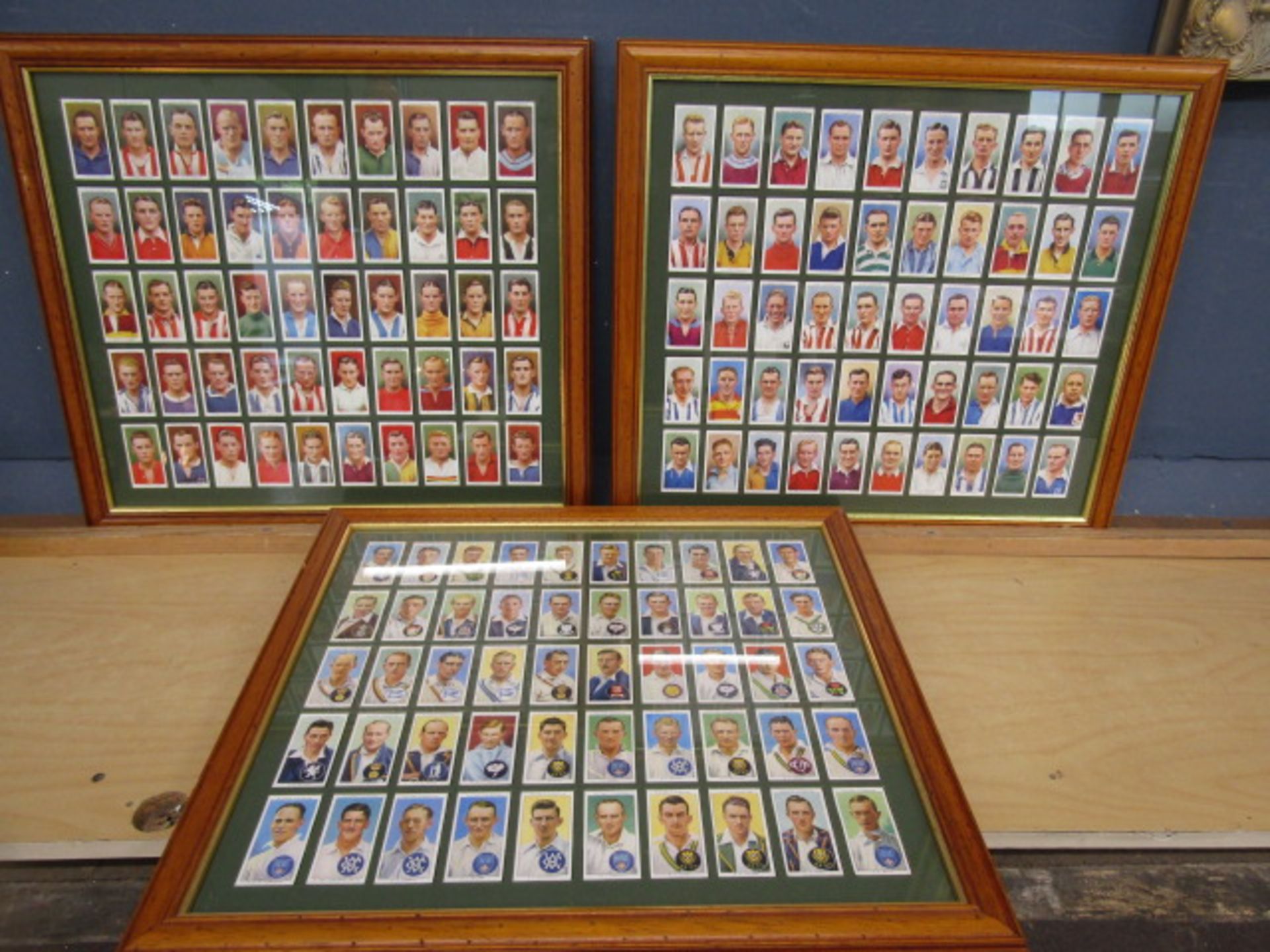 Wills framed F.A cigarette cards and John Players cricketers