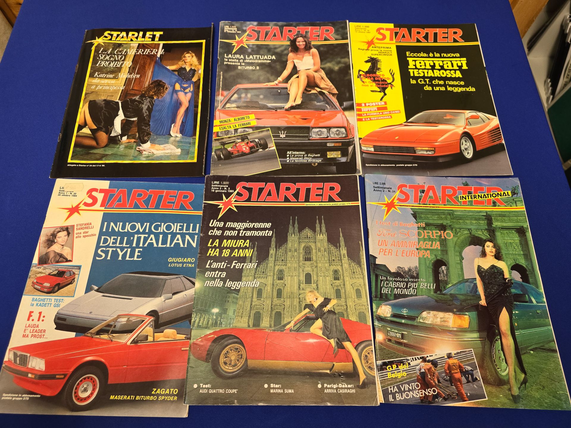 Large Collection of Starter Magazines Italian Cars and Glamour Ladies Ferrari alpha etc - Image 12 of 17