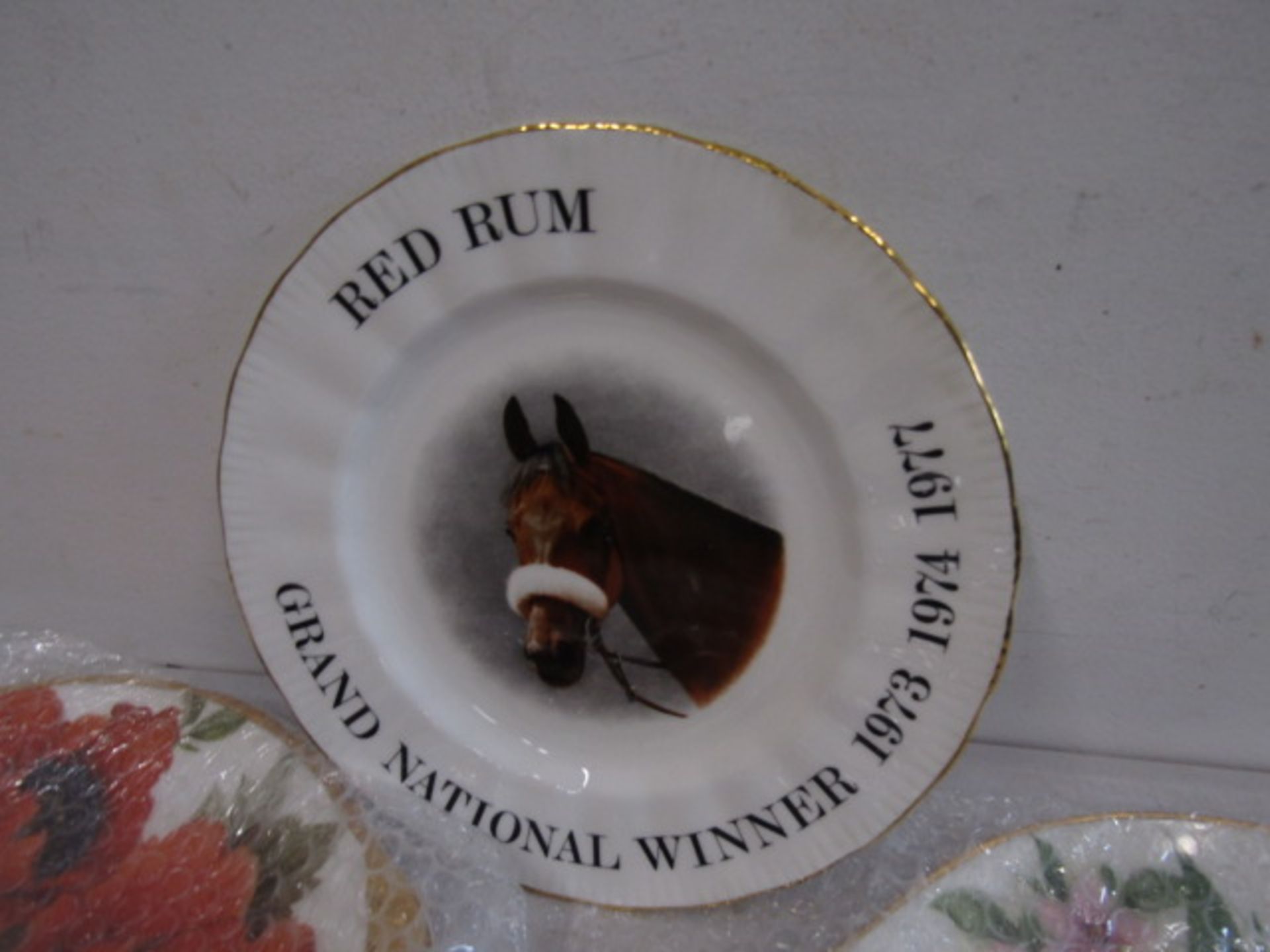 set 12 USSR picture plates, 2 hunting plates, Royal Doulton Red Rum plate etc - Image 11 of 12