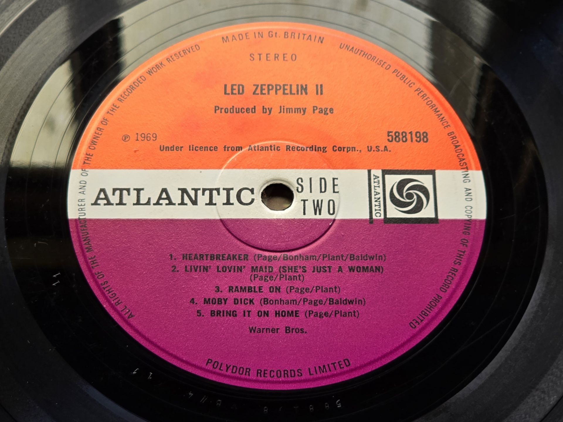 Led Zeppelin – Led Zeppelin II Original UK Plum/Orange Atlantic pressing - Image 10 of 10