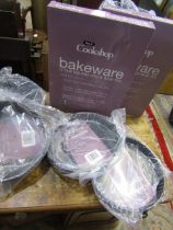 Aga new cookware- 2 square cake tin, 2 quiche tins and 2 spring tins