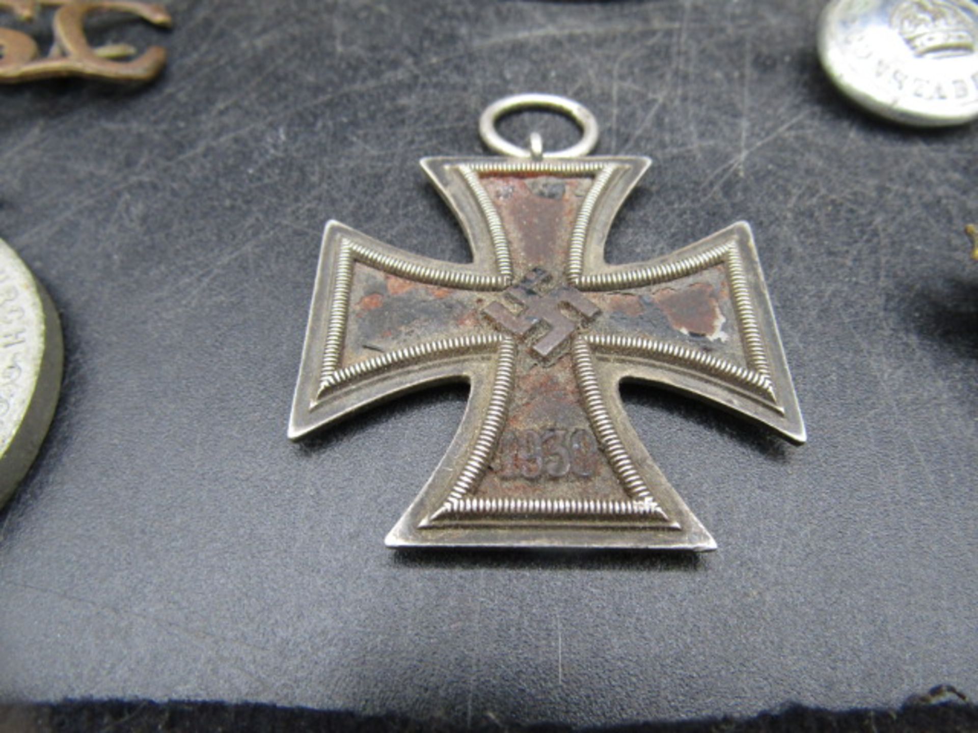 WW2 iron cross and various insignia badges and patches plus a charm bracelet - Image 8 of 9
