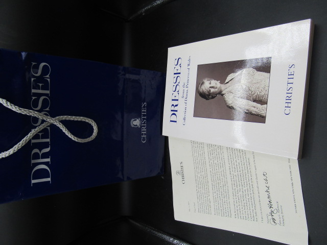 Christies auction catalogue for the sale of dresses worn by Princess Diana held in New York 1997,