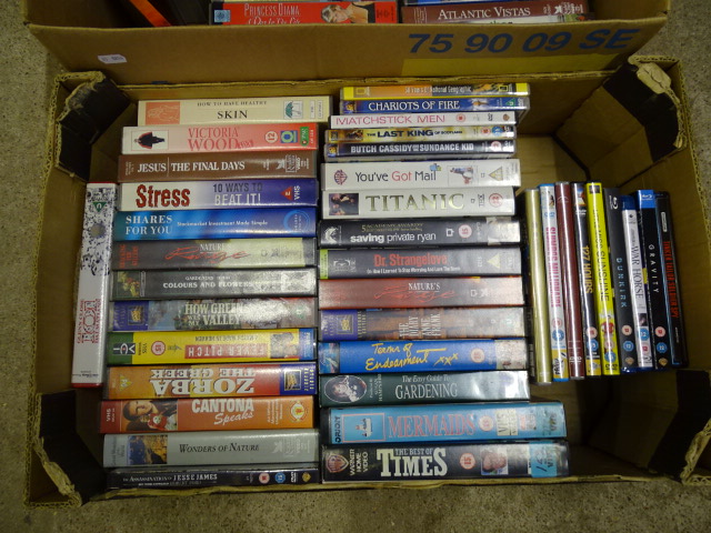 2 Boxes of VHS tapes, DVD'S and Blu-rays - Image 3 of 4