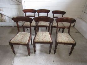 set 6 chairs with upholstered seats