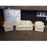 3 Seater sofa and 2 armchairs  in good. very clean condition