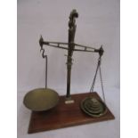 Young Son & Marlow balance scales with weights