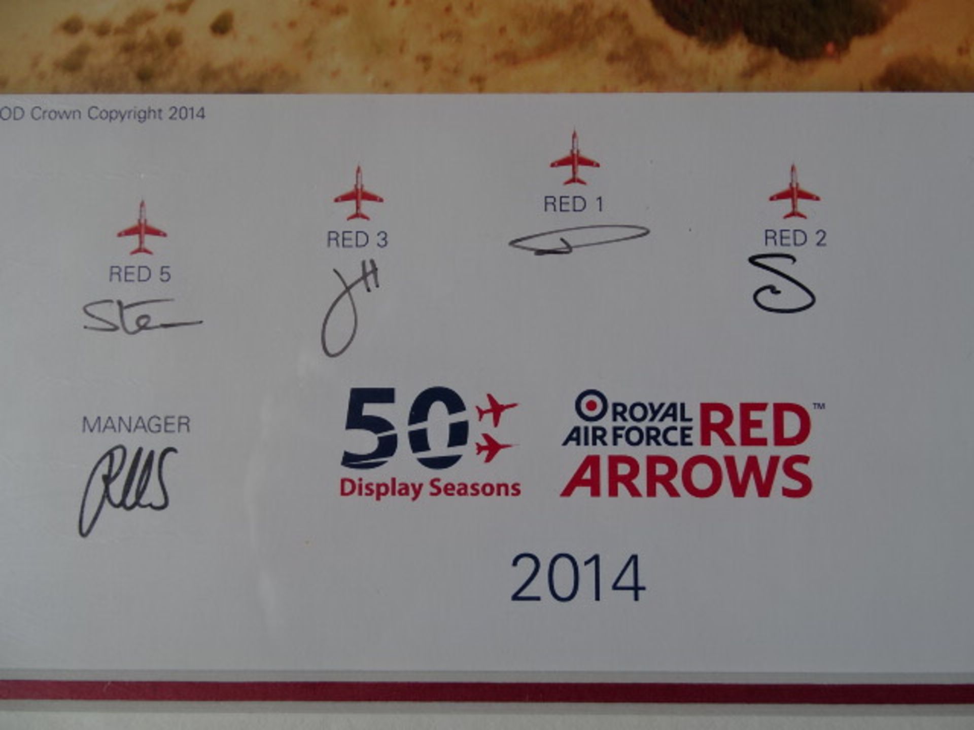 Limited numbered (610/800) 2014 Red Arrows print, framed and glazed 51cm x 66cm approx - Image 5 of 6