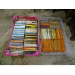 2 Trays of vintage books to include Puffin and Mills & Boon