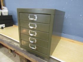 5 drawer metal filing cabinet 34cmH 42cmD 28cmW