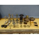 Mixed metalware and collectables to include chess sets and horns etc