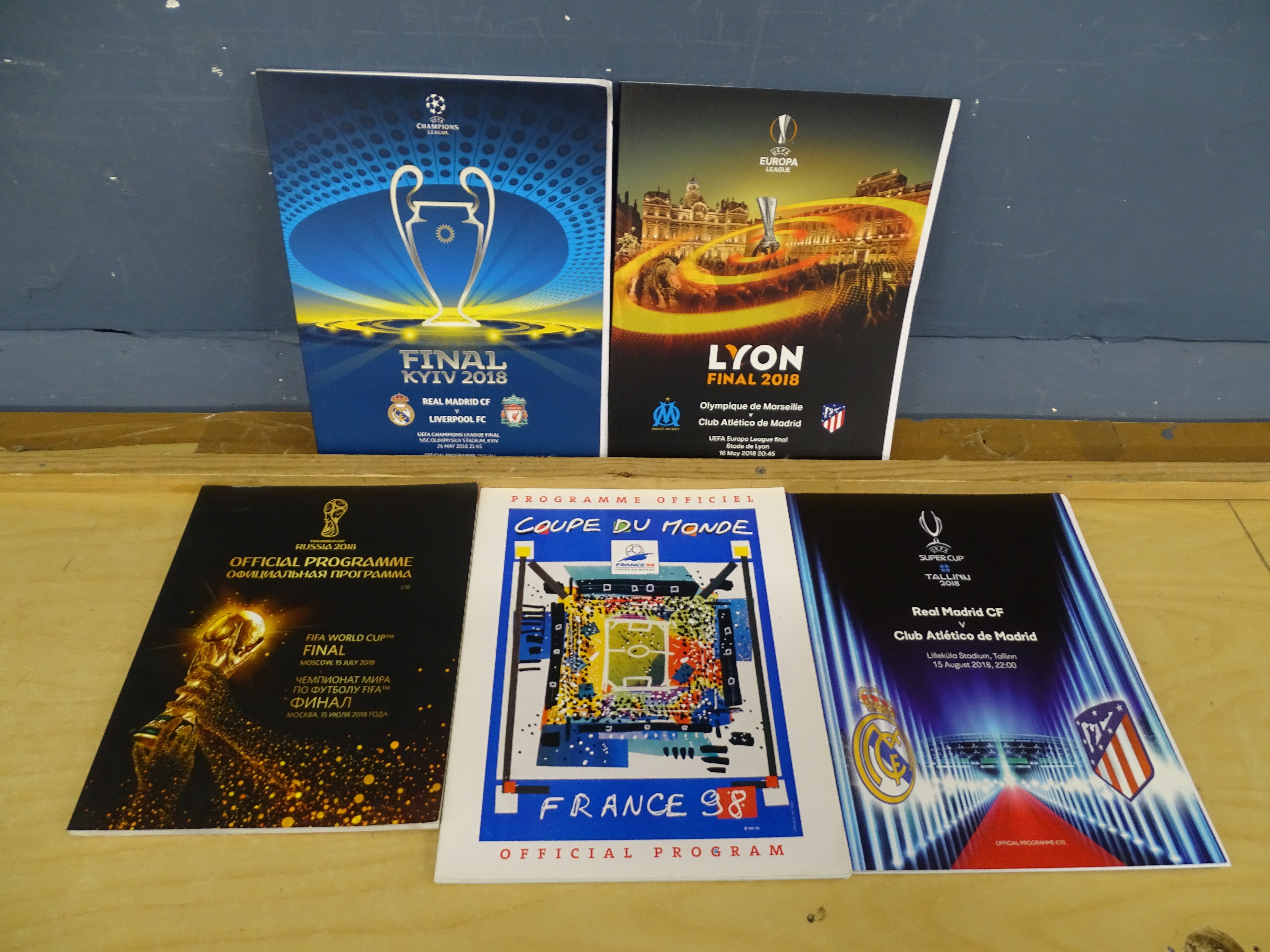 5 Football programs to include World Cup France 98 and UEFA Champions League final etc