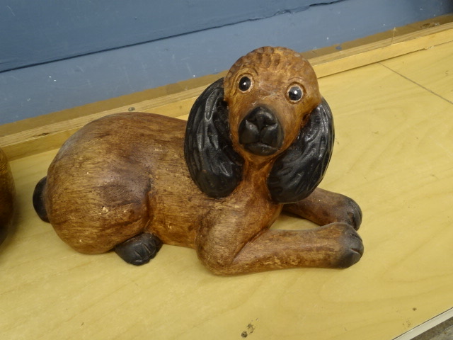 4 Wooden dog ornaments - Image 2 of 3