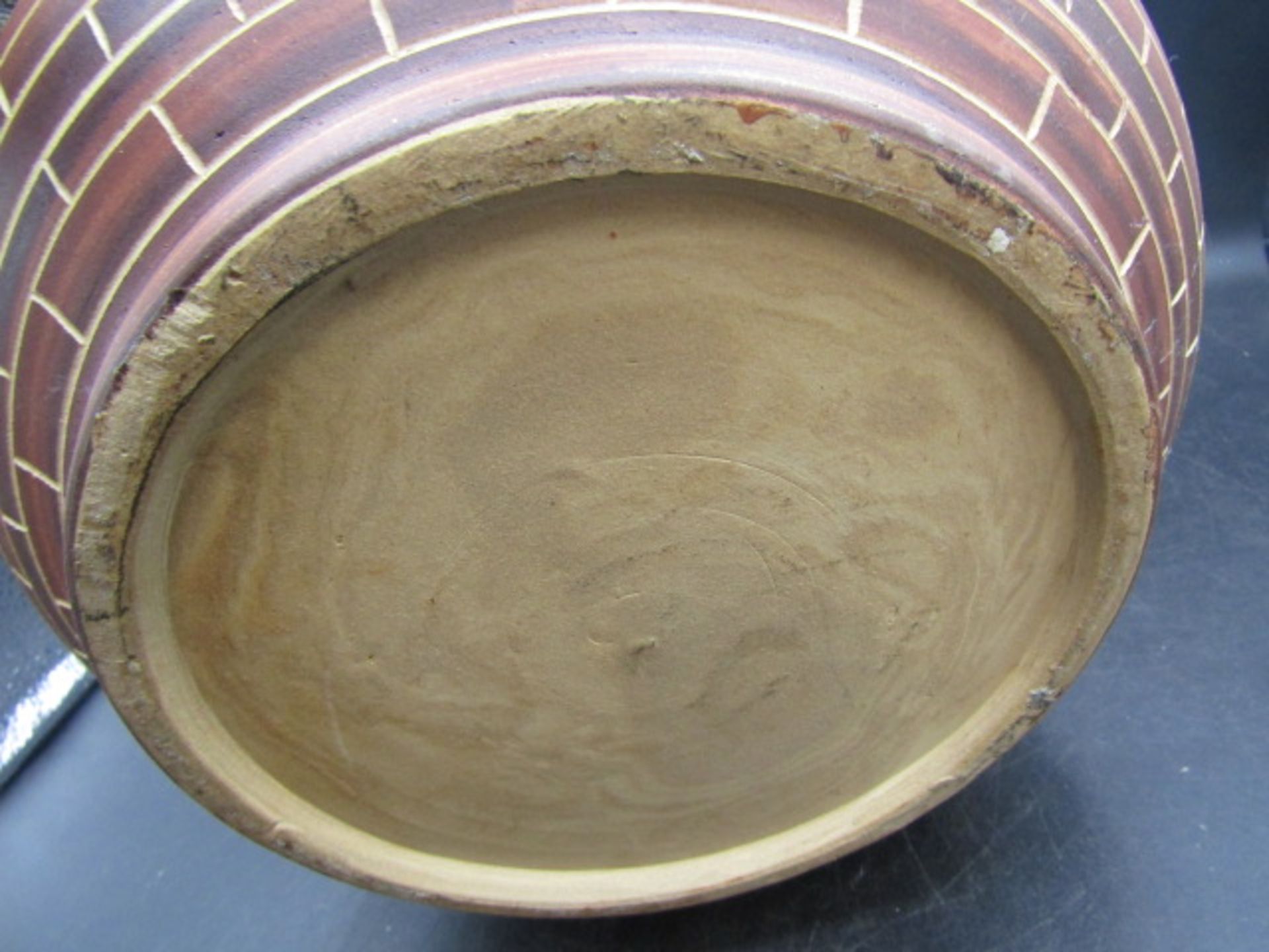 A pottery funnel neck vase35cmH - Image 2 of 2