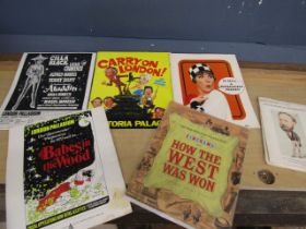 Souvenir brochures inc Carry On and a sketch book of celebrities