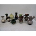 Various jugs and vases inc West German