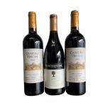 Three bottles of Shiraz and Syrah to include 2008 Chateau Trillol 14%vol 75cl X2 and one bottle of