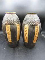 A pair Bretby vases 29cmH