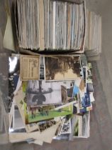 Crate FULL of various postcards