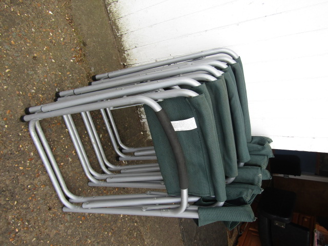 set 4 folding garden chairs - Image 4 of 4