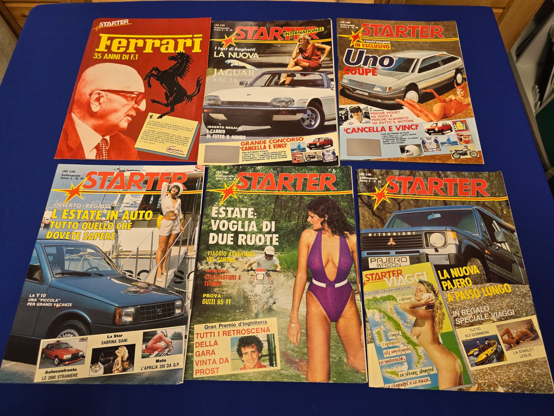 Large Collection of Starter Magazines Italian Cars and Glamour Ladies Ferrari alpha etc - Image 3 of 17