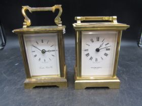 2 carriage clocks battery operated 12cmH