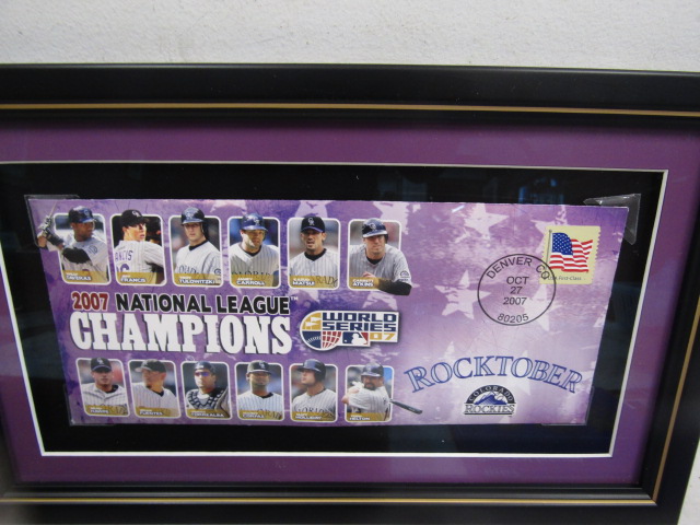 First Day Covers inc framed 2007 National League Champions and few circulated stamps - Image 2 of 15