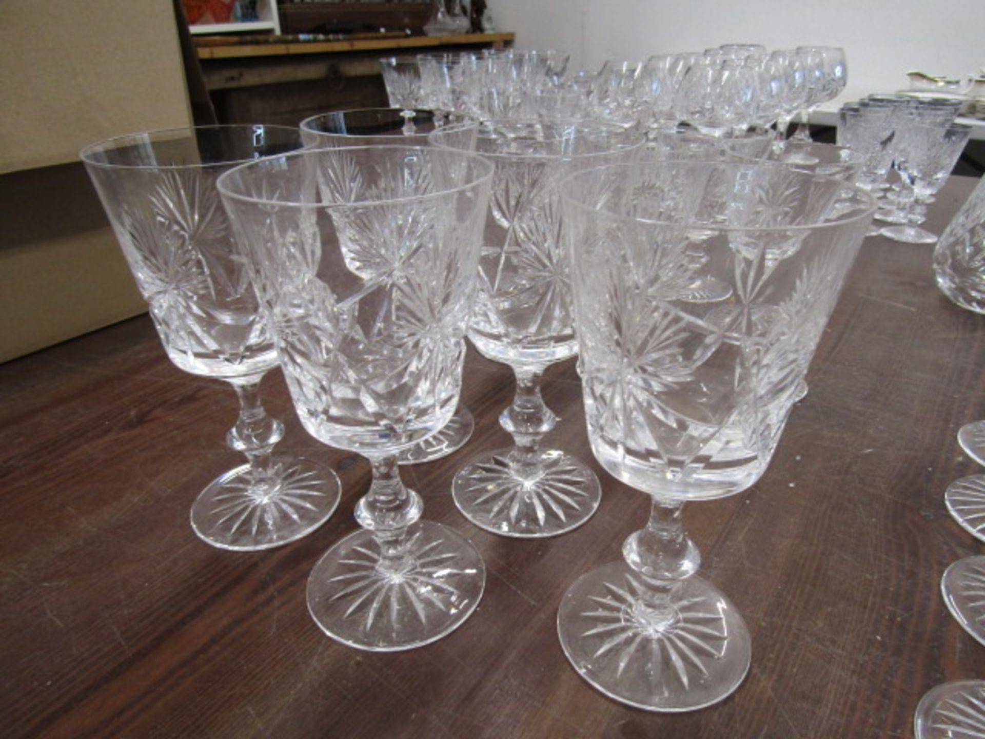 A suite Edinburgh crystal glasses, a decanter and 2 jugs, some part sets - Image 5 of 28