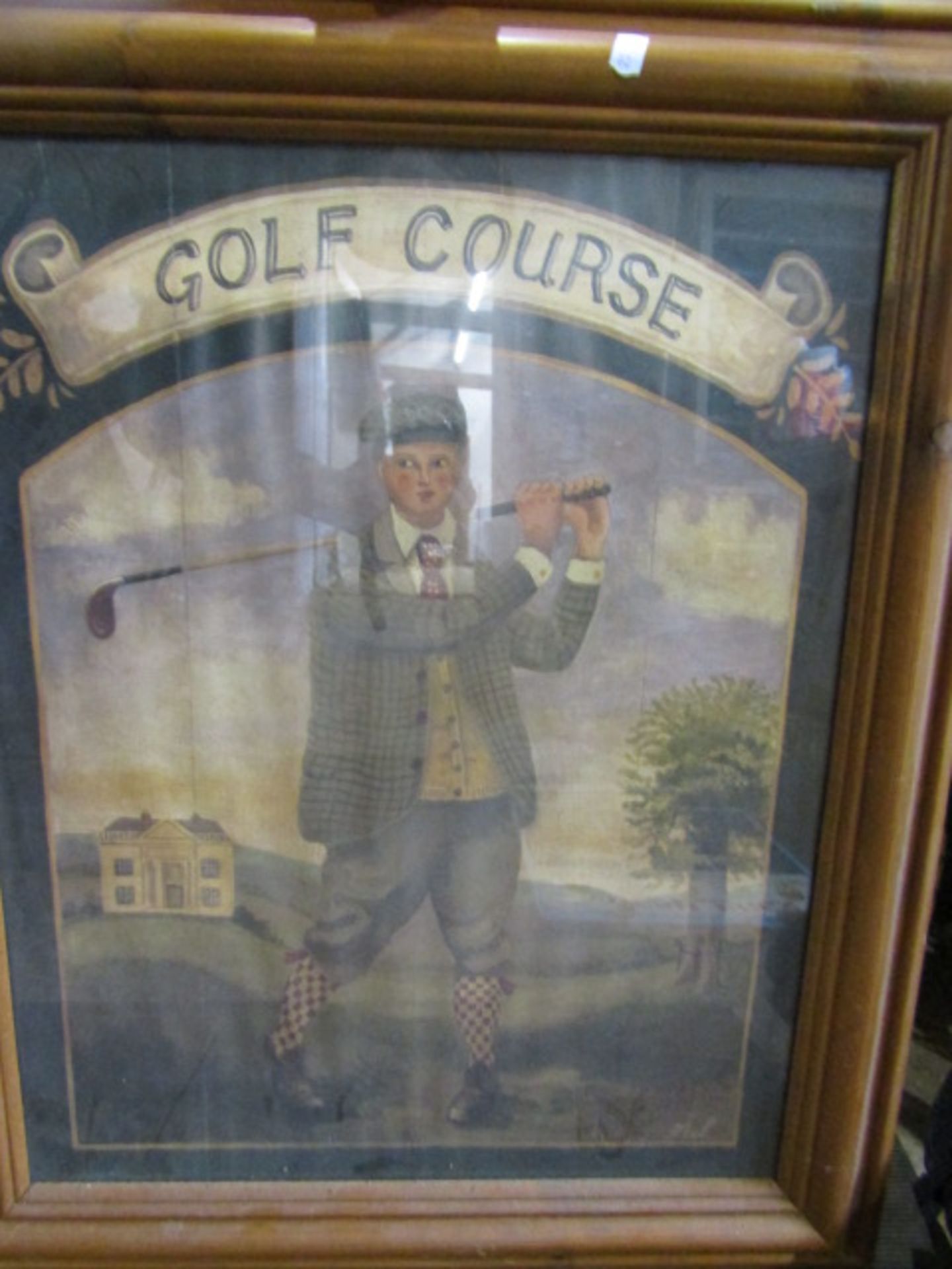 Golf picture, Eggs sign, skinny cook sign and a plane picture - Image 2 of 4