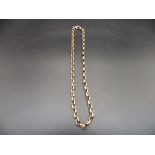 9ct Italian gold chain by 'Unoaerre' 60cm in length and 30.42g total weight.