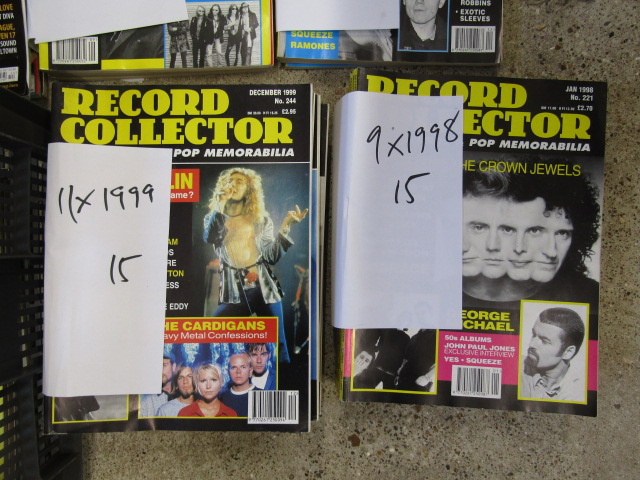 Record Collector magazines in 2 crates ranging from 1980-2000's - Image 6 of 10