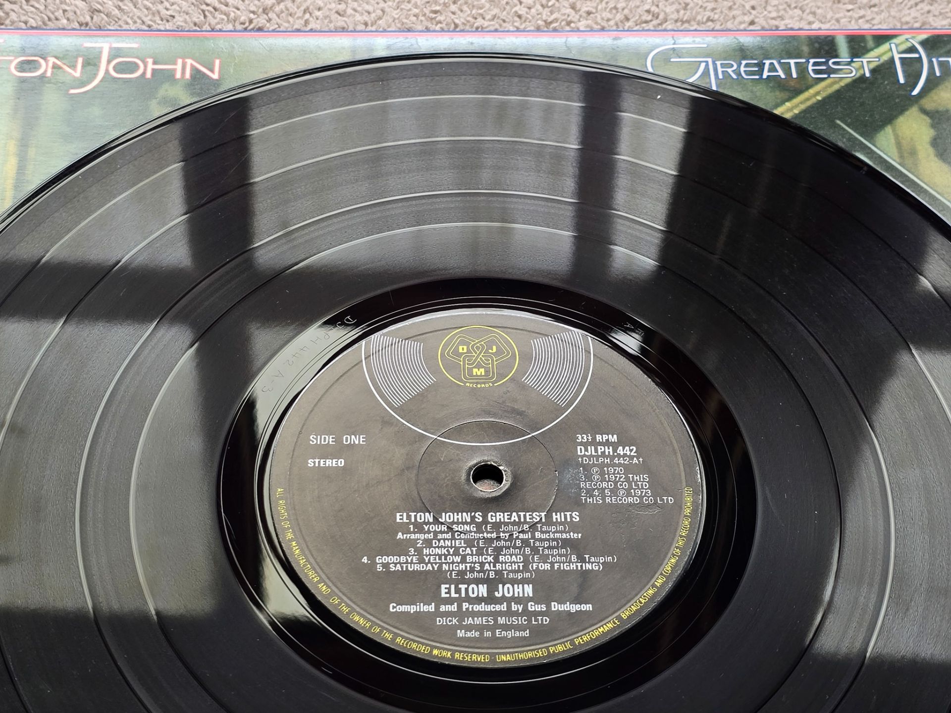 Elton John – Greatest Hits Red Splatter UK 1st issue vinyl LP - Image 8 of 9