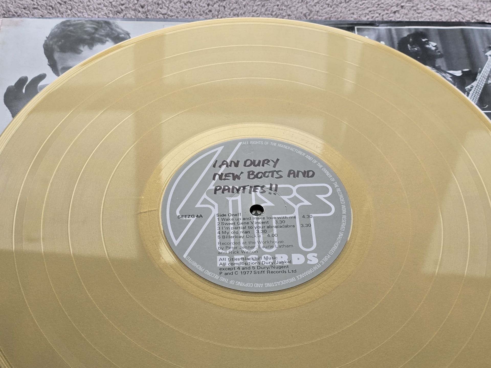 Ian Dury – New Boots And Panties!! Gold Vinyl 1978 LP + Bonus Hidden Track - Image 7 of 8
