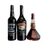 three bottles to include Lustau Old East India Sherry bottled in 200120%vol 75cl Baileys 17% vol