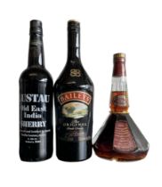 three bottles to include Lustau Old East India Sherry bottled in 200120%vol 75cl Baileys 17% vol