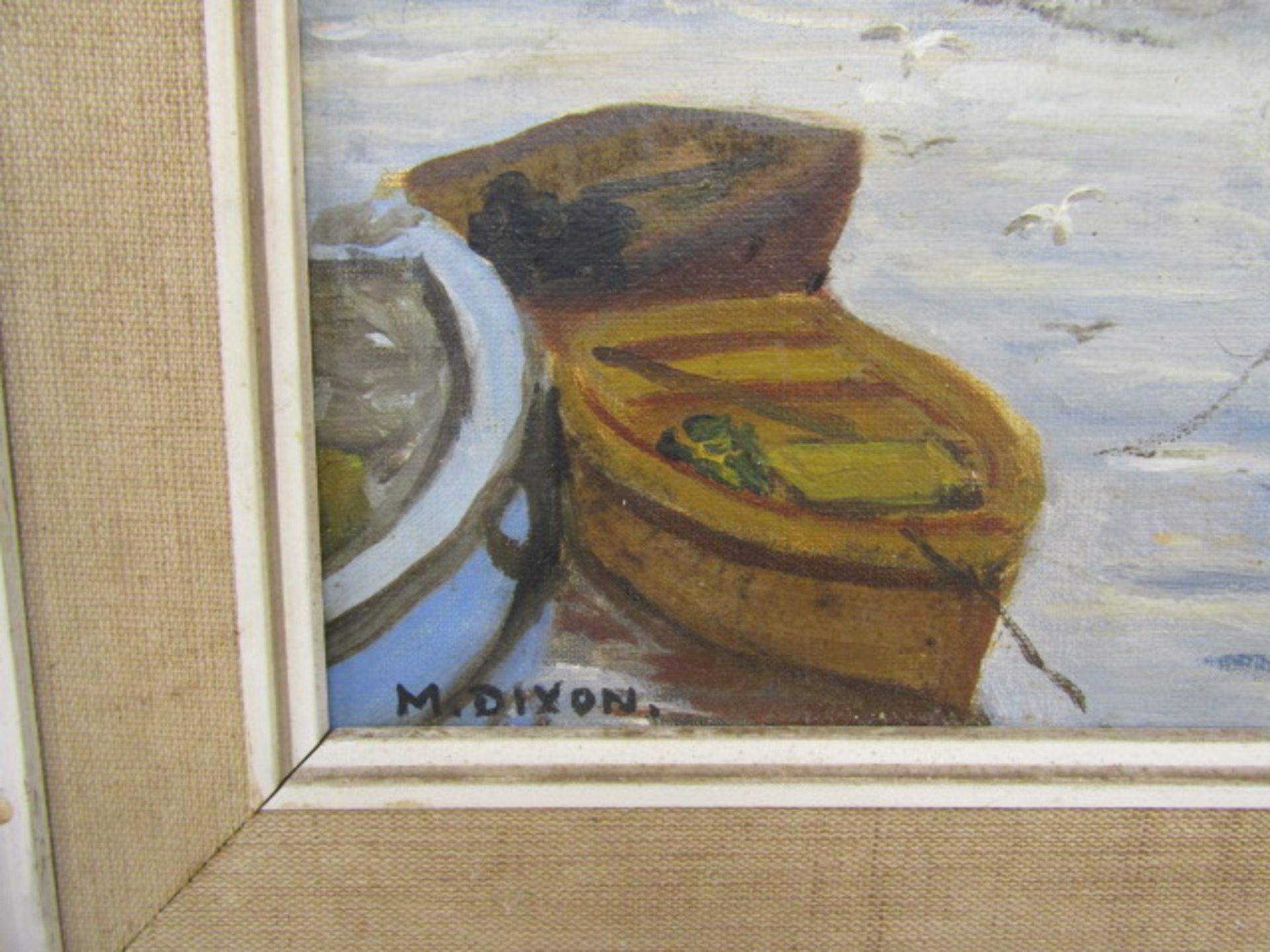 M Dixon oil seascape  on canvas 50x40cm - Image 2 of 3
