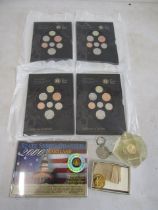Emblems of Britain coin sets x 4, Old Line State coin display, £1 coin set in resin, 1969 'gold'