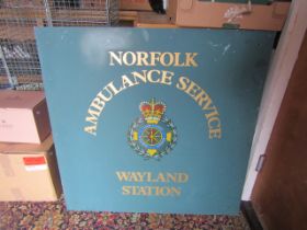 Norfolk ambulance service sign 90x90cm