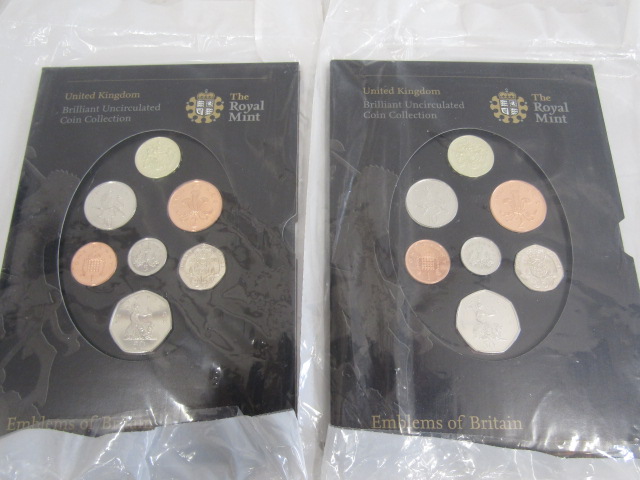 Emblems of Britain coin sets x 4, Old Line State coin display, £1 coin set in resin, 1969 'gold' - Image 3 of 8