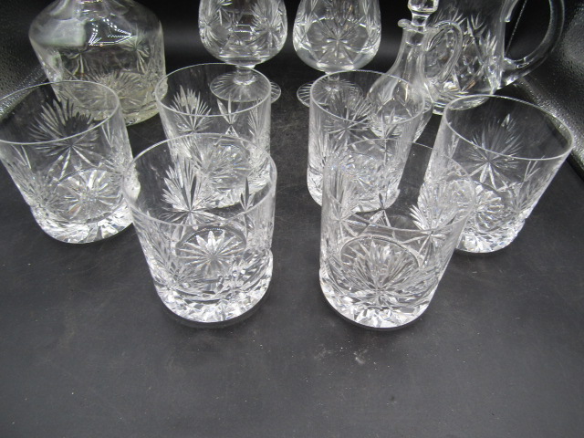 A suite Edinburgh crystal glasses, a decanter and 2 jugs, some part sets - Image 10 of 28